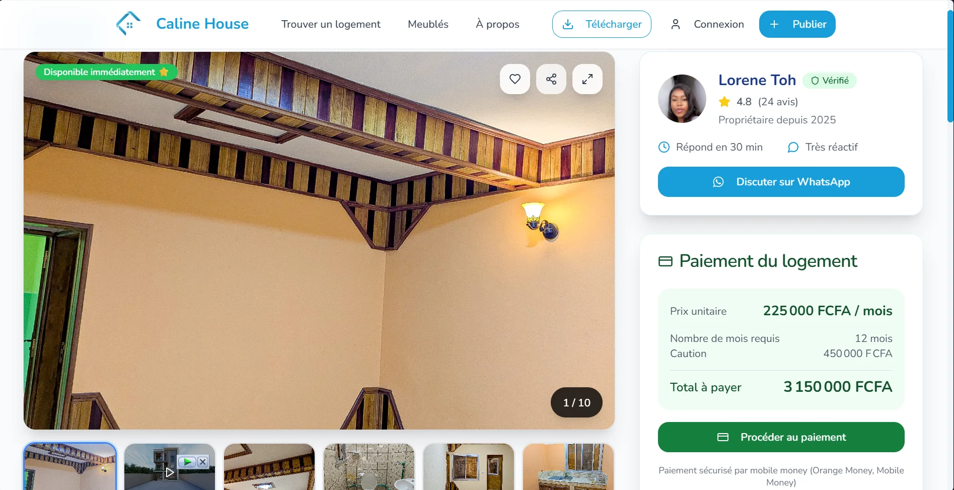 Fiche logement et paiement