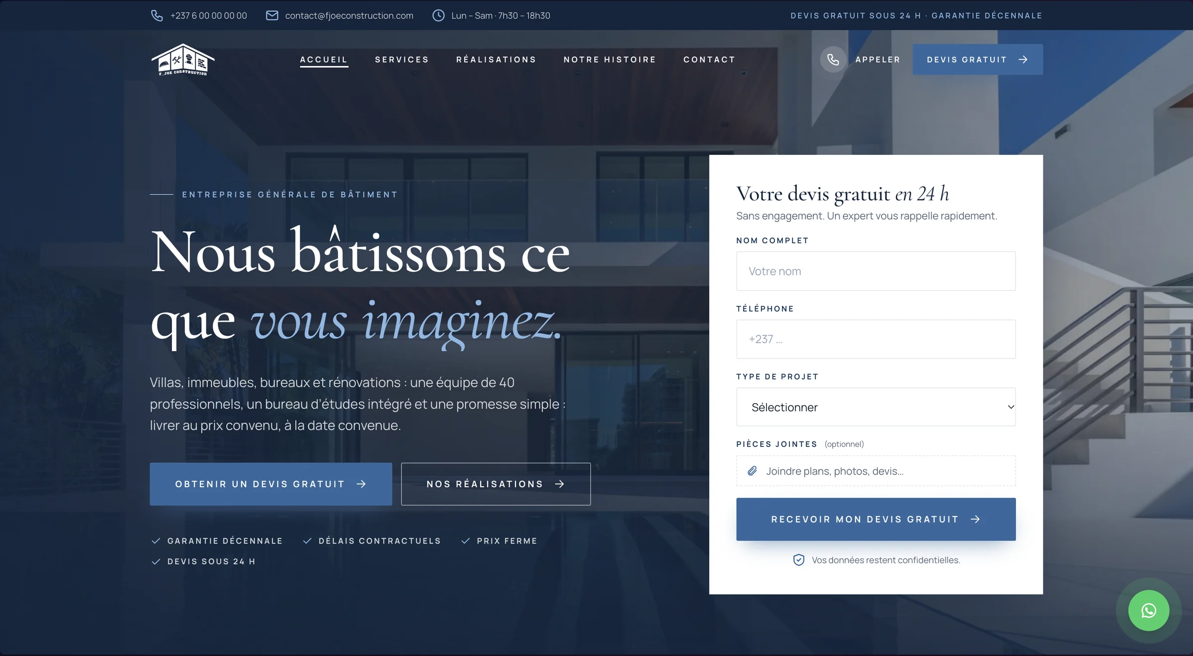 Page d'accueil